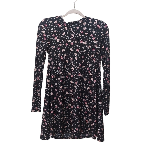 BCBGeneration Ladied Long Sleeve Floral Print Midi Dress - Picture 1 of 4